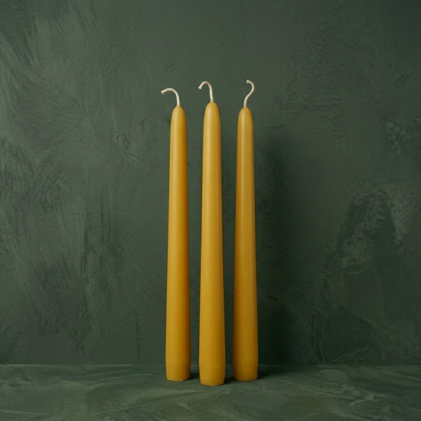10 inch Beeswax Taper Candles