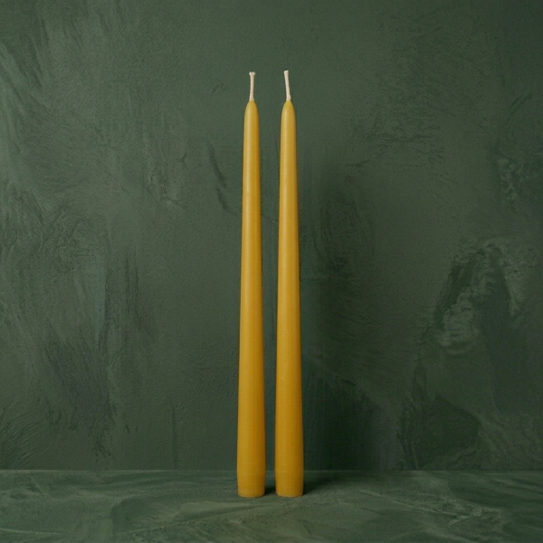 15 inch Beeswax Tapers