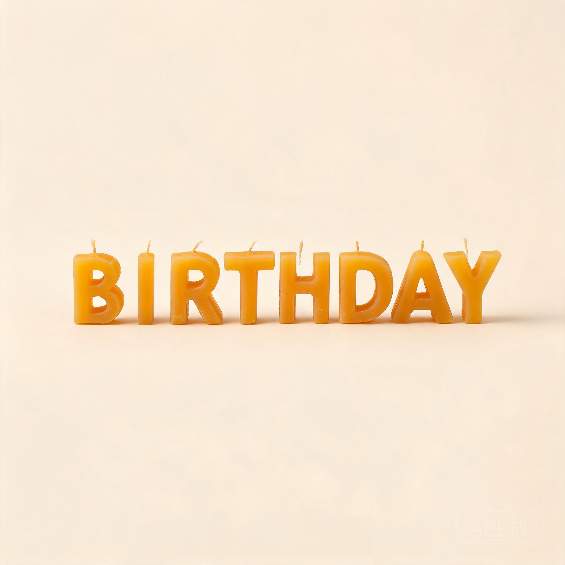 Beeswax Letter Birthday Candles