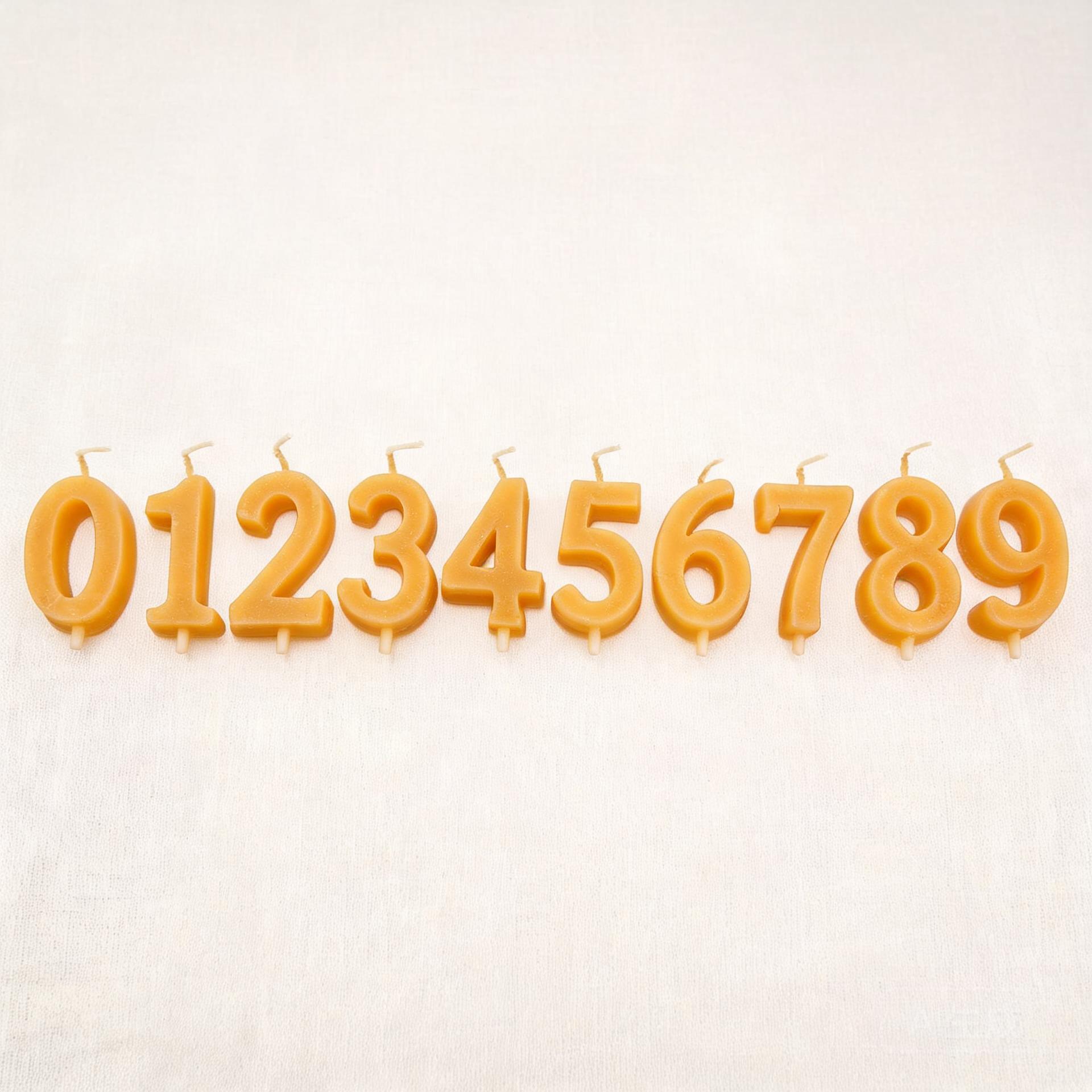 Beeswax Number Birthday Candles