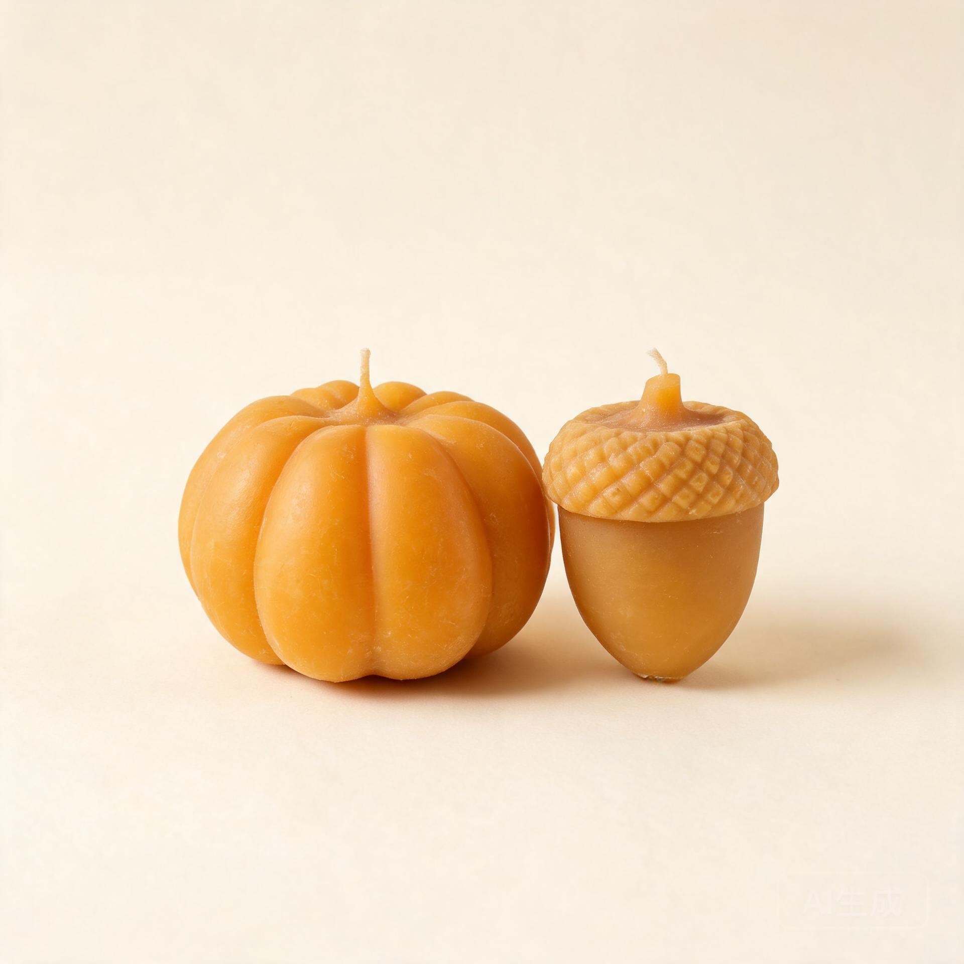 Beeswax Pumpkin & Acorn Candles