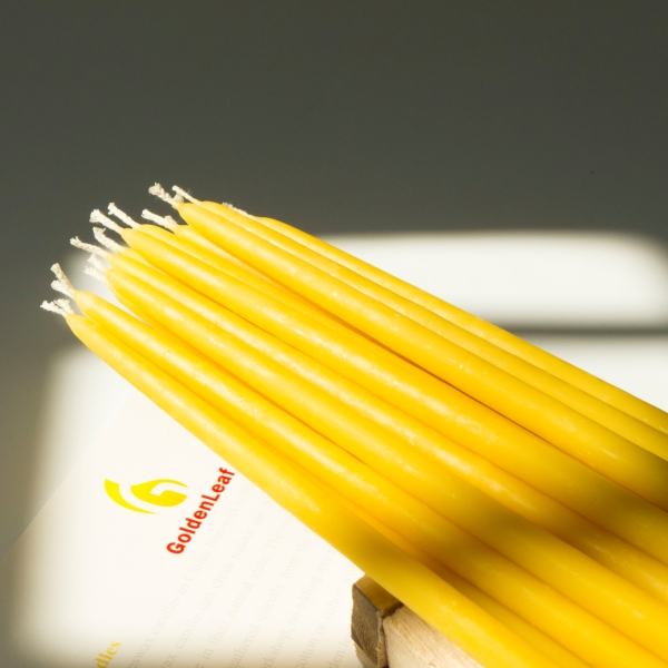 12inch Byzantine Style Beeswax Tapers - Detail View