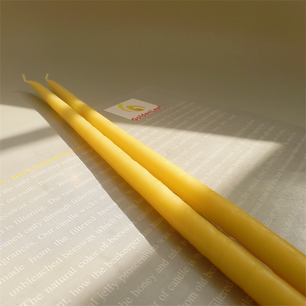 12inch Byzantine Style Beeswax Tapers - Size Comparison