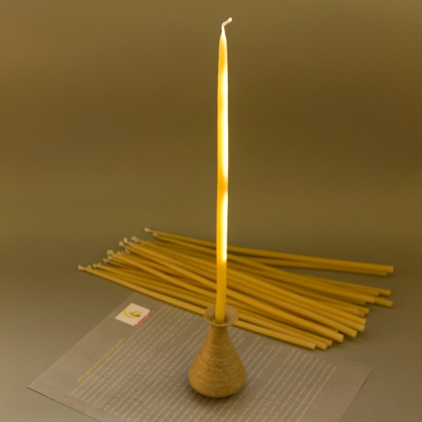 Greek Orthodox Beeswax Candles - Single View