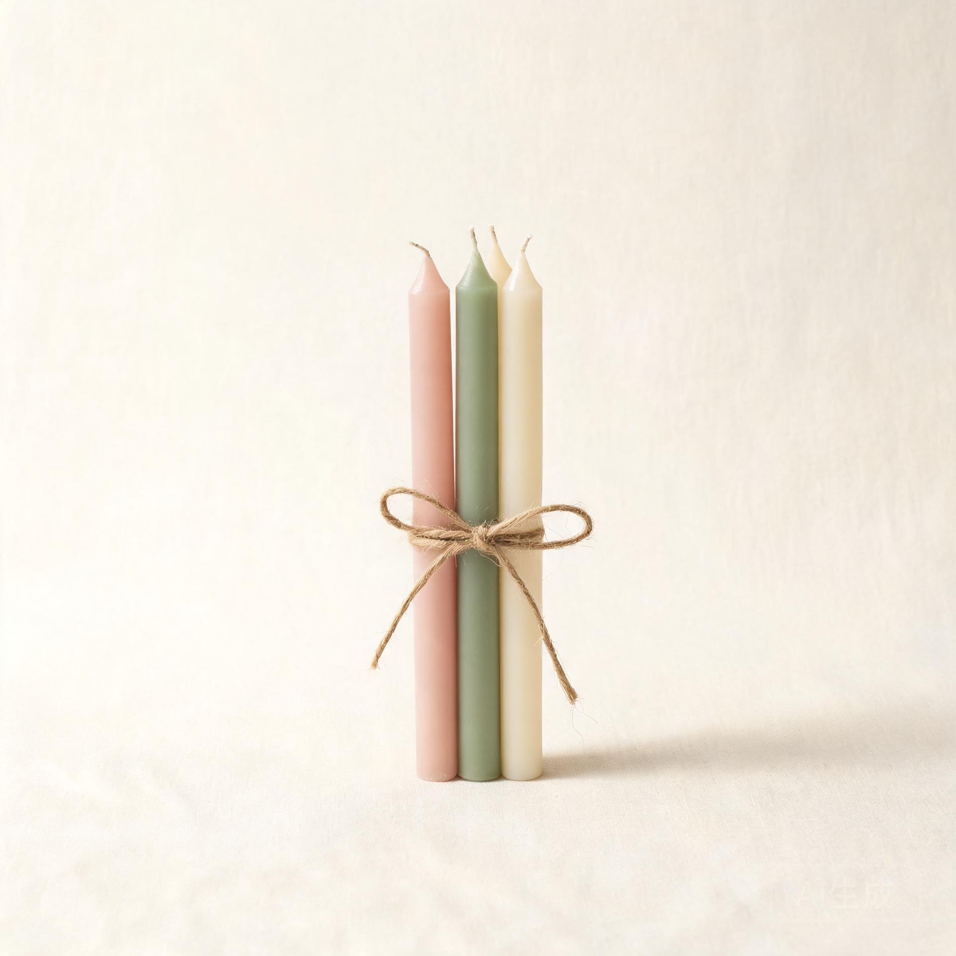 Pastel Beeswax Birthday Tapers