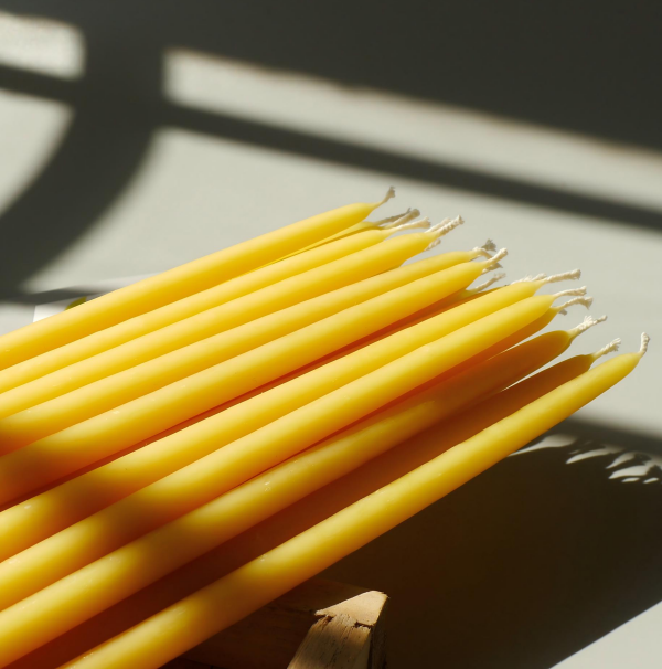 Russian Orthodox Beeswax Candles - Church Setting