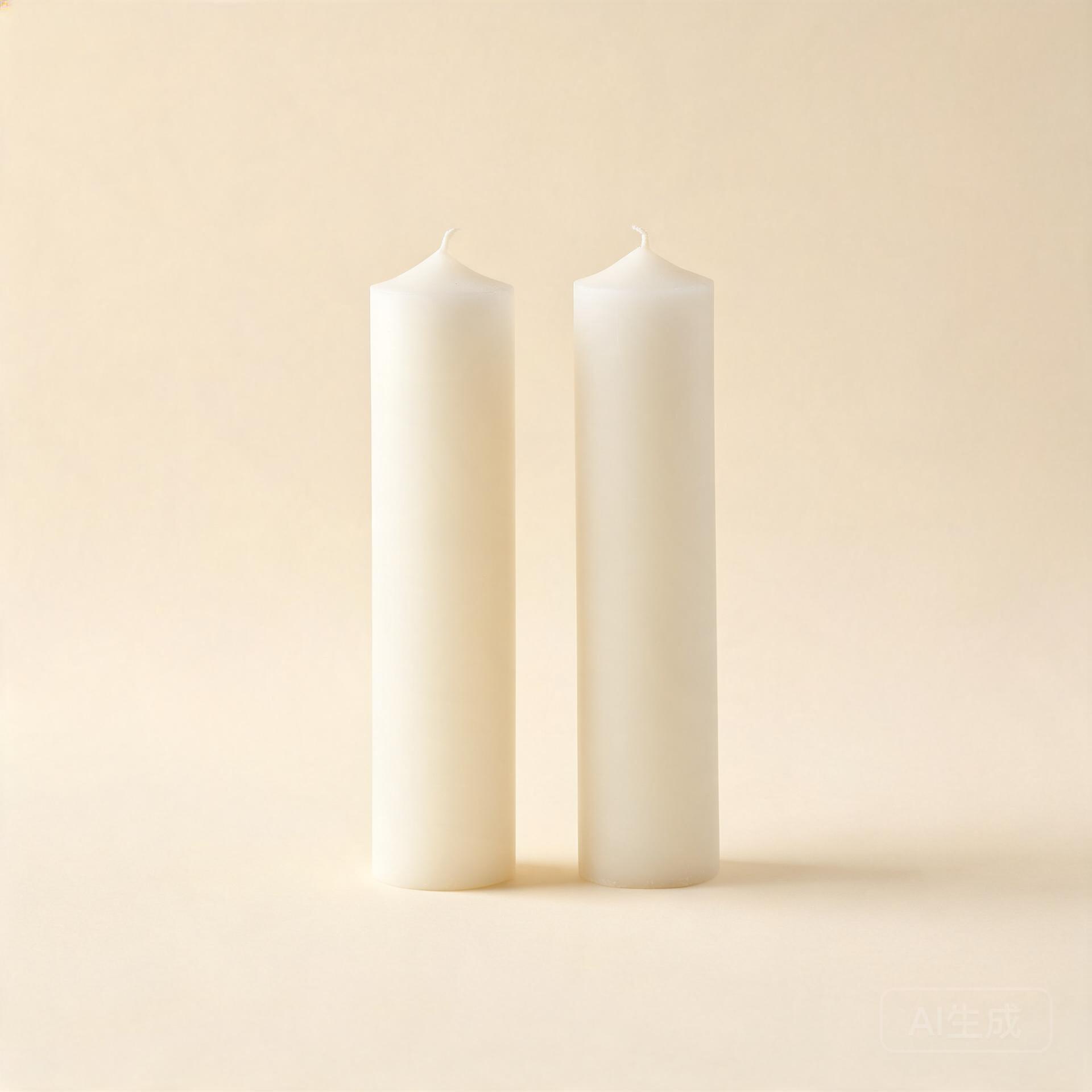 Smooth White Wedding Pillars